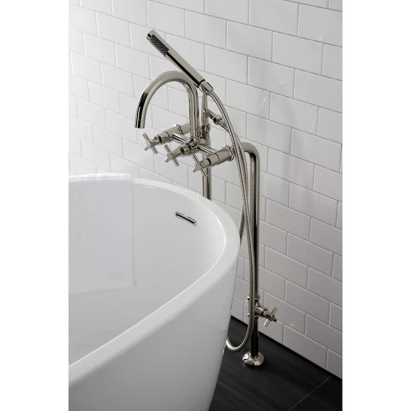 Kingston Brass Concord Freestanding Tub Faucet with Supply Line