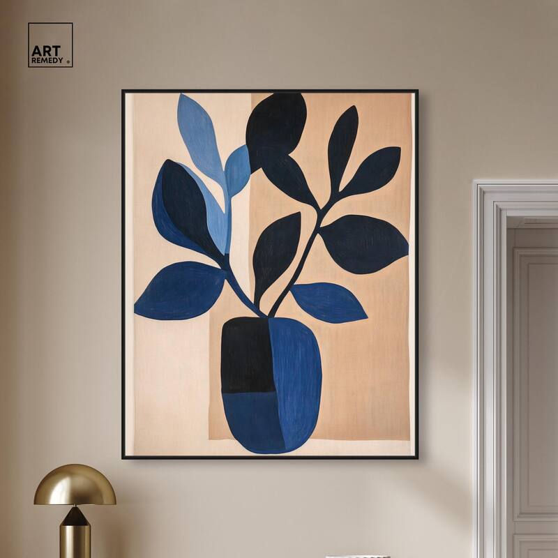 Blue Matisse Jar II Canvas by Art Remedy