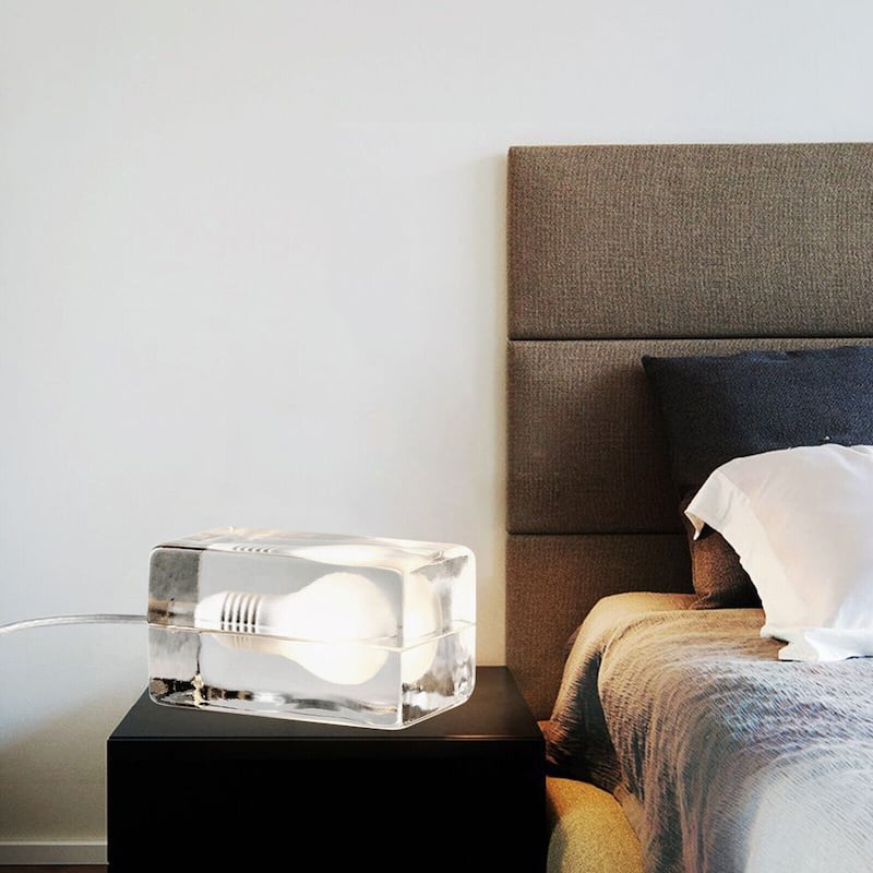 Ice Cube Table Lamp Creative Glass Nightstand Lamp 4.5" On Sale Bed Bath & Beyond 36138565