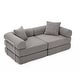 preview thumbnail 14 of 17, Modular Corduroy Convertible Sofa Bed for Small Apartments