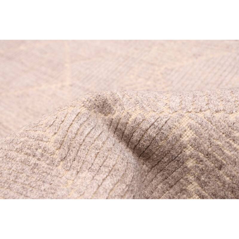 ECARPETGALLERY Hand Loomed Elysian Light Grey Rug - 8'0 x 10'0