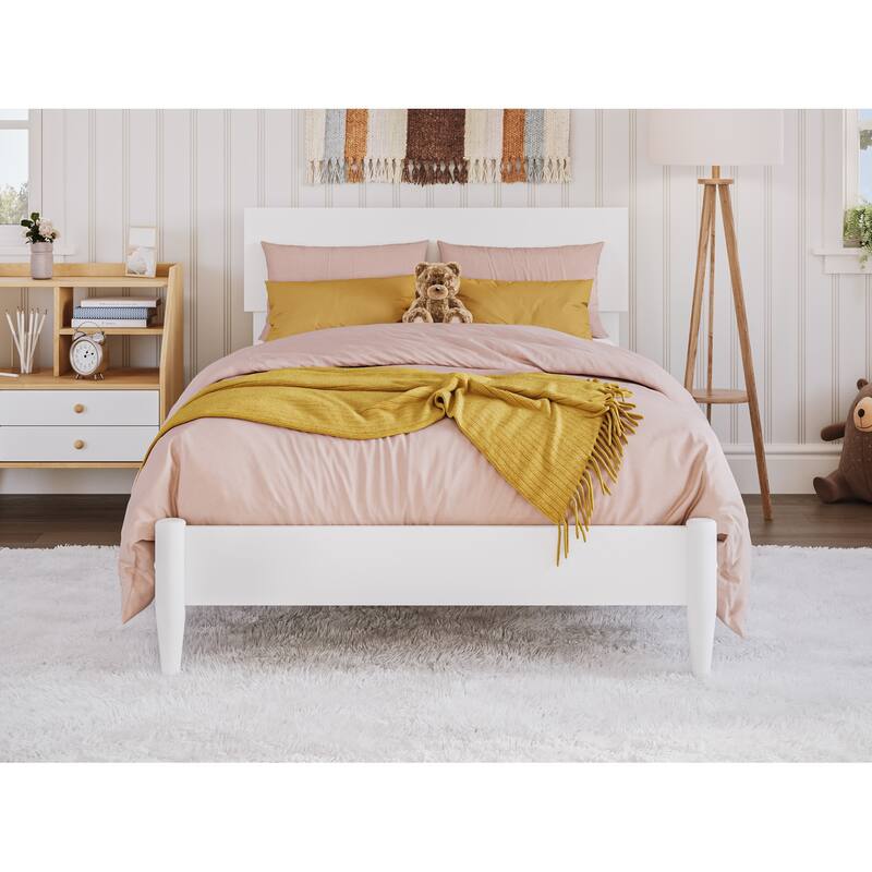 Aria Solid Wood Modern Low Profile Platform Bed