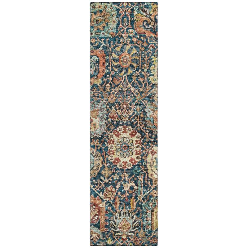 Machine Washable Indoor/ Outdoor Traditional Persian Chantille Rug