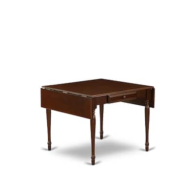 East West Furniture Dining Set Consists of a Rectangle Kitchen Table and Padded Chairs, Mahogany (Pieces Options)
