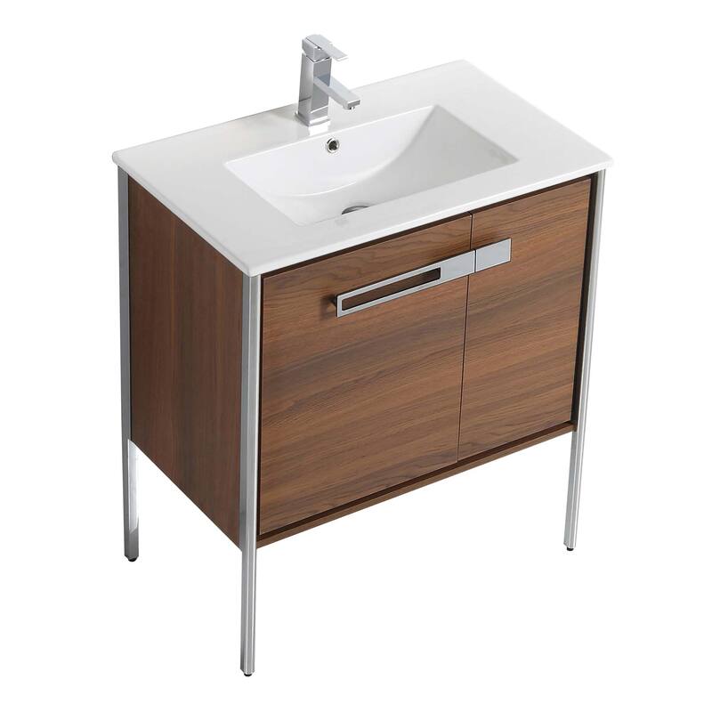 Fine Fixtures Oakville Bathroom Vanity with White Ceramic Sink