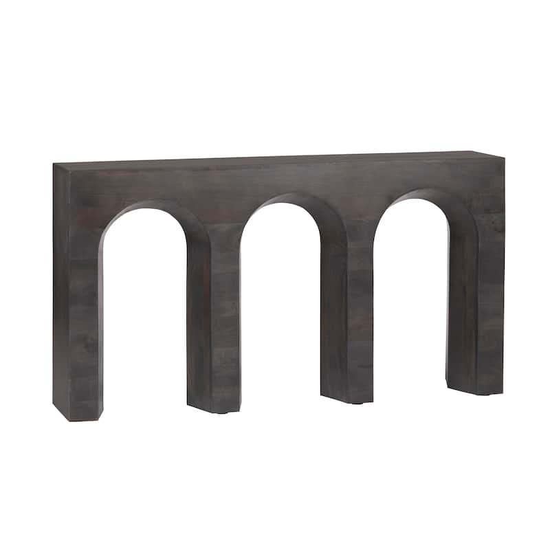 60 in. Black Solid Wood Accent_Console_Sofa Table