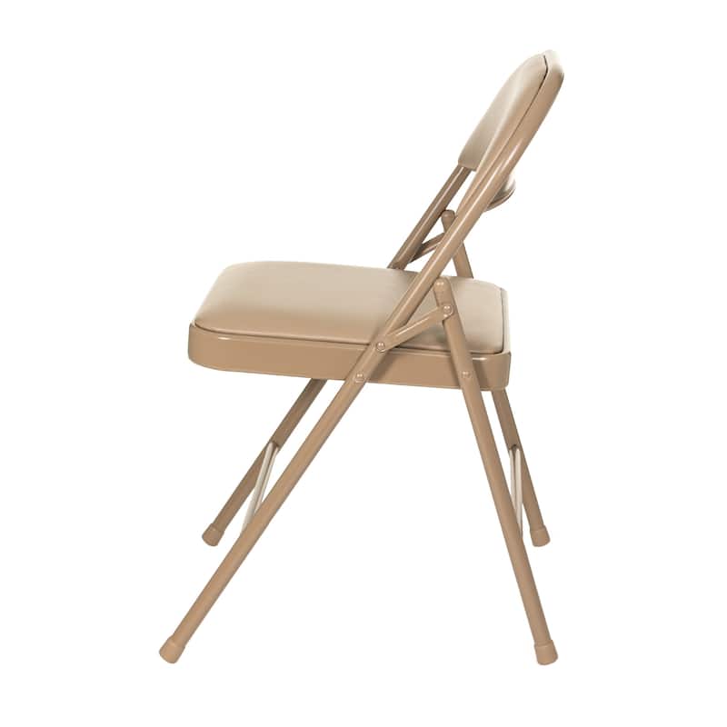 Hampden Furnishings Bernadine Basics Collection Vinyl Folding Chair, Pack of 4