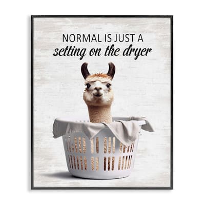 Stupell Funny Normal Dryer Quote Framed Giclee Art Design By Lettered and Lined