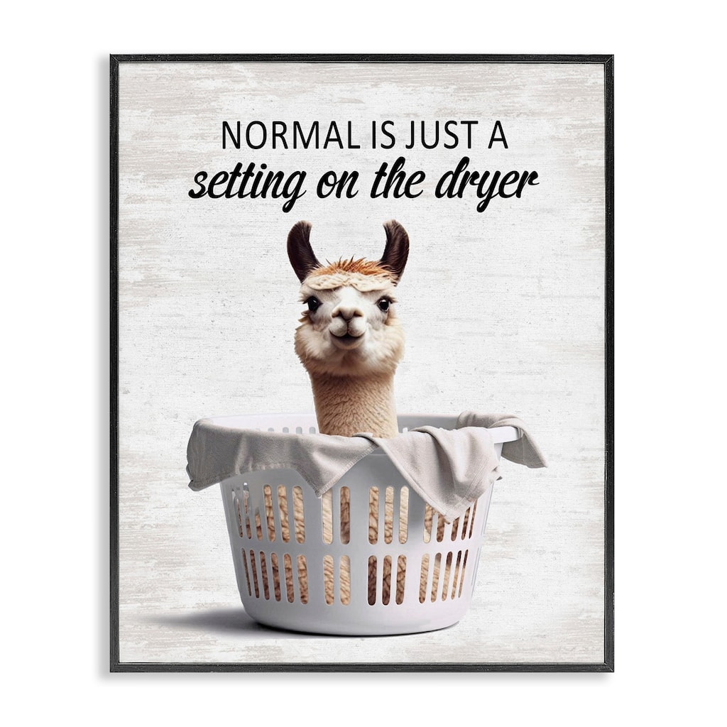 Stupell Funny Normal Dryer Quote Framed Giclee Art Design By Lettered and Lined