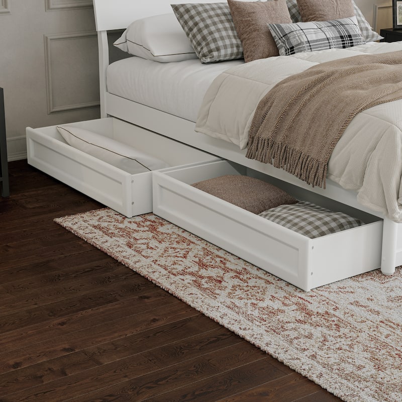 Norla Wood Platform Bed with Storage Drawers