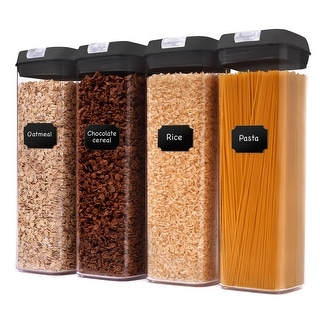 Cheer Collection Set of 4 Uniform Size Airtight Food Storage Containers - Bed Bath & Beyond - 36018248