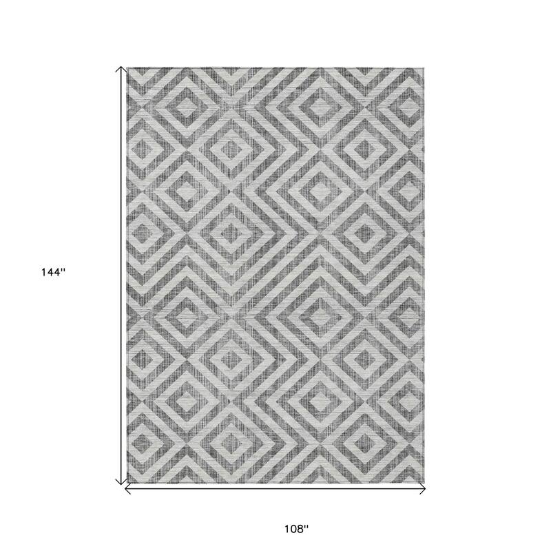 HomeRoots Geometric Transitional Rectangle Outdoor Rug