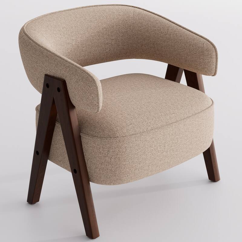 27.56" W x 23.62" D x 27.95" H Accent Arm Chair Fabric Living Room Chair Set of 2