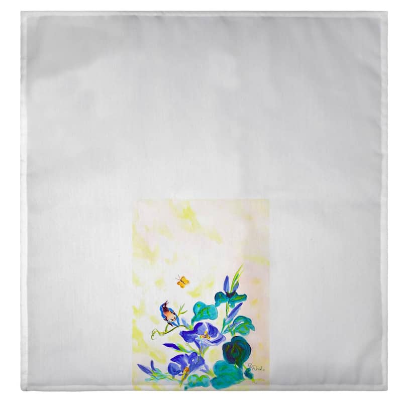 Blue Morning Glories Guest Towel - 20x20