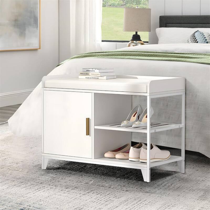Bench for Entryway 2-Tier Shoe Rack - 27.4"D x 18.9"W x 13.4"H
