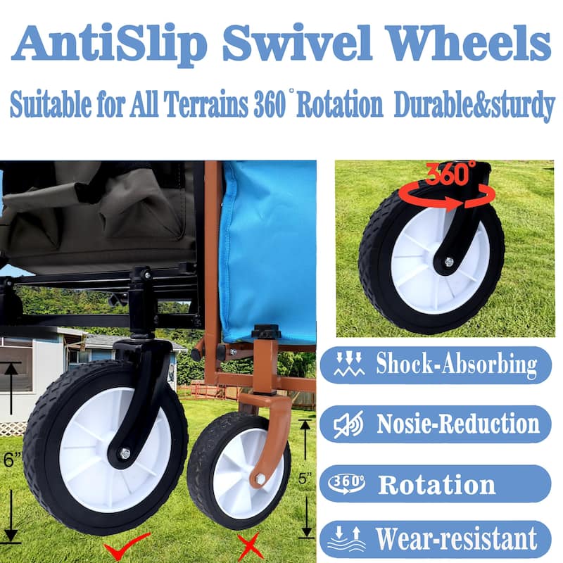 Minimeetall Strap, Collapsible Foldable Wagon Cart with strapping system Beach Wagon, Utility Cart, Utility Wagon Grocery Cart