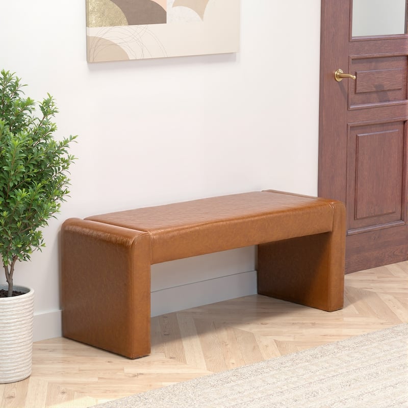 Velvet/Faux Leather Entryway Bench End of Bed Bench Upholstered Modern Window Bench for Dining Room/Bedroom