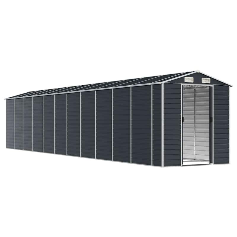 vidaXL Garden Shed Metal Outdoor Storage Shed Anthracite Galvanized Steel