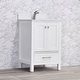 preview thumbnail 4 of 15, Prismatica 24 in. White Vanity with Countertop & Splash, Single Sink