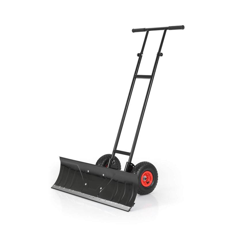Costway 36" Snow Shovel Pusher with 10" Inflatable Wheels Adjustable - See Details