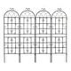 preview thumbnail 9 of 7, 4 Pack Outdoor Metal Black Garden Trellis