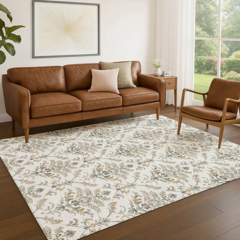 Machine Washable Indoor/ Outdoor Traditional Marrakesh Chantille Rug