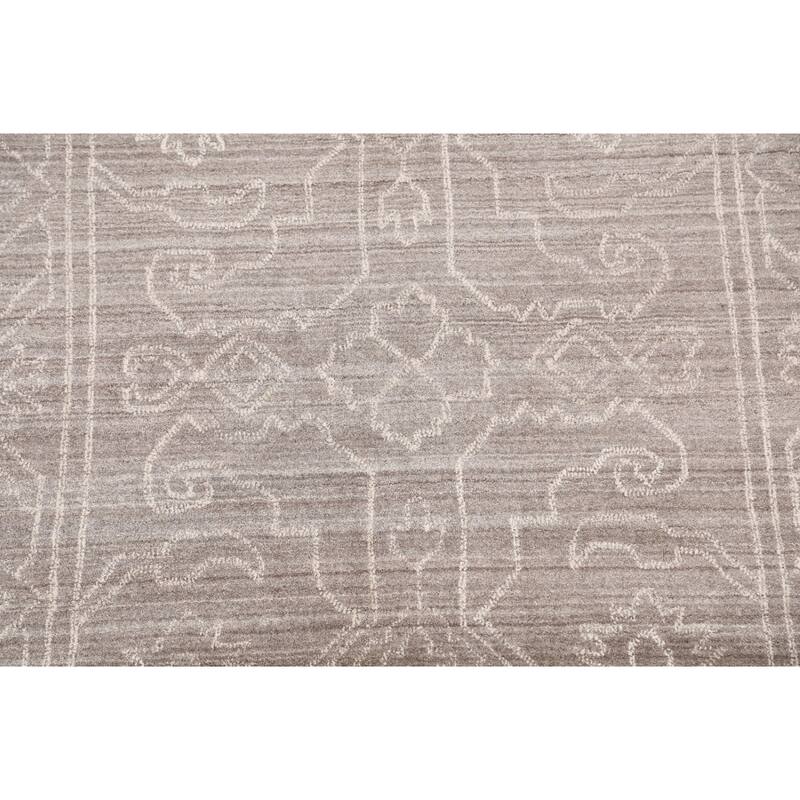 Brown Geometric Modern Gabbeh Oriental Area Rug Wool Hand-knotted - 4'8" x 7'5"