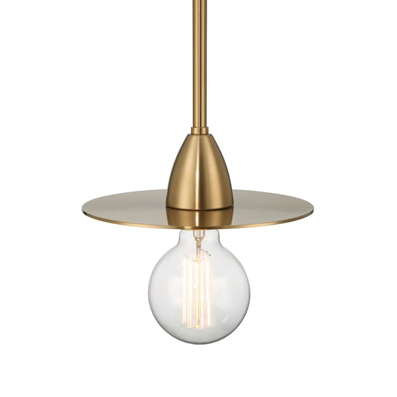 Daisy Exposed Bulb Metal Ceiling Light - 8.3"L x 8.3"W x 3.5"H