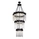 preview thumbnail 1 of 4, Varaluz Matrix 18-Light 3-Tier Chandelier - Matte Black/French Gold Matte Black, French Gold, Clear