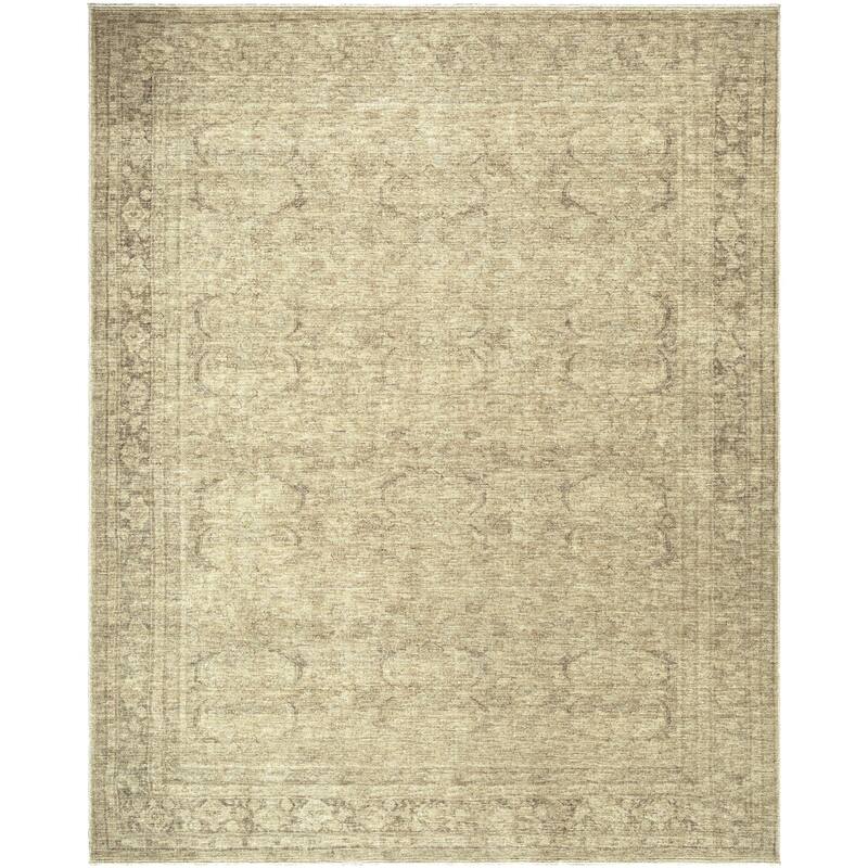 Galey Alix x Livabliss Fetscher V Vintage Damask Area Rug - Dusy Sage - 6' 7" x 9' 6"