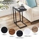 preview thumbnail 6 of 61, Javlergo Set of 2 C-Shaped Sofa Side Table, Small End Table for Living Room, Narrow Bedside/TV Tray Table