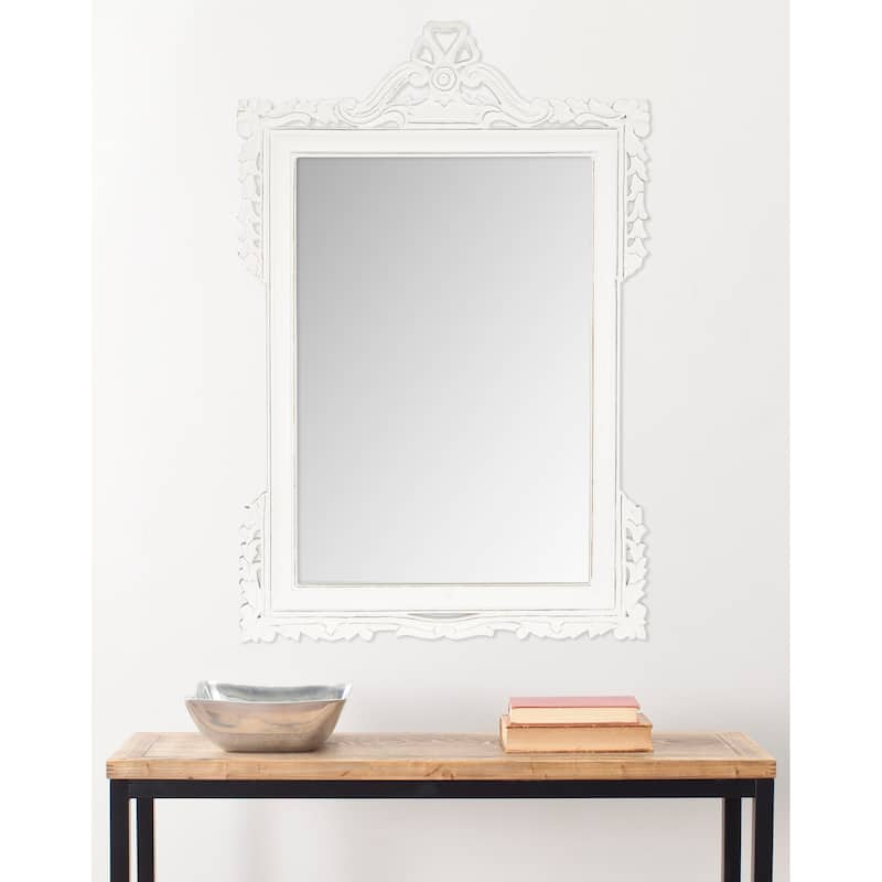 SAFAVIEH Shatara White 31 x 47-inch Rectangle Decorative Mirror - 31" x 47" x 0.8" - 31Wx1Dx47H