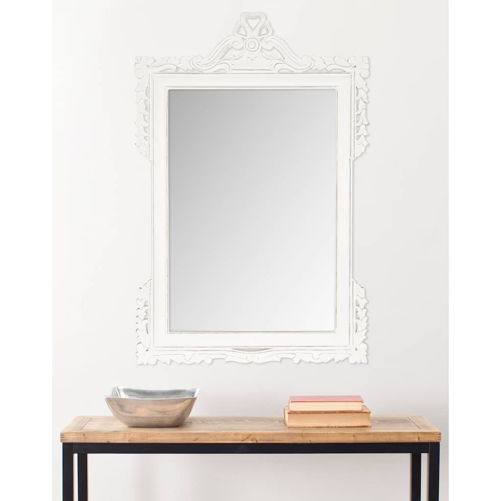 SAFAVIEH Shatara White 31 x 47-inch Rectangle Decorative Mirror - 31" x 47" x 0.8" - 31Wx1Dx47H