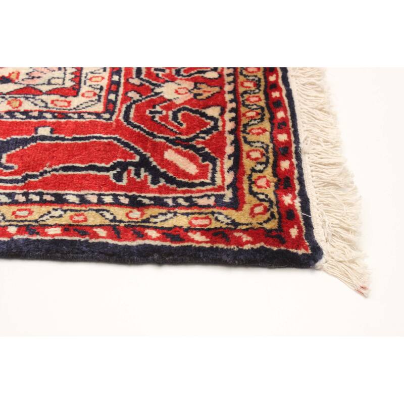ECARPETGALLERY Hand-knotted Kayseri Dark Navy Wool Rug - 4'4 x 6'8