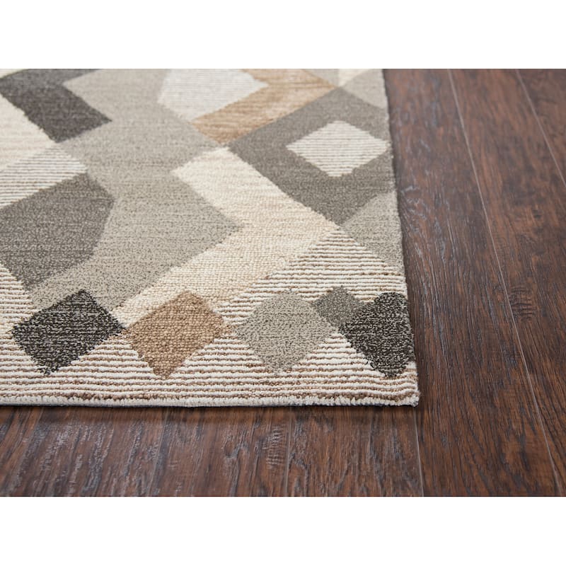 Alora Decor Geneva Geometric Hand-tufted Wool Rug