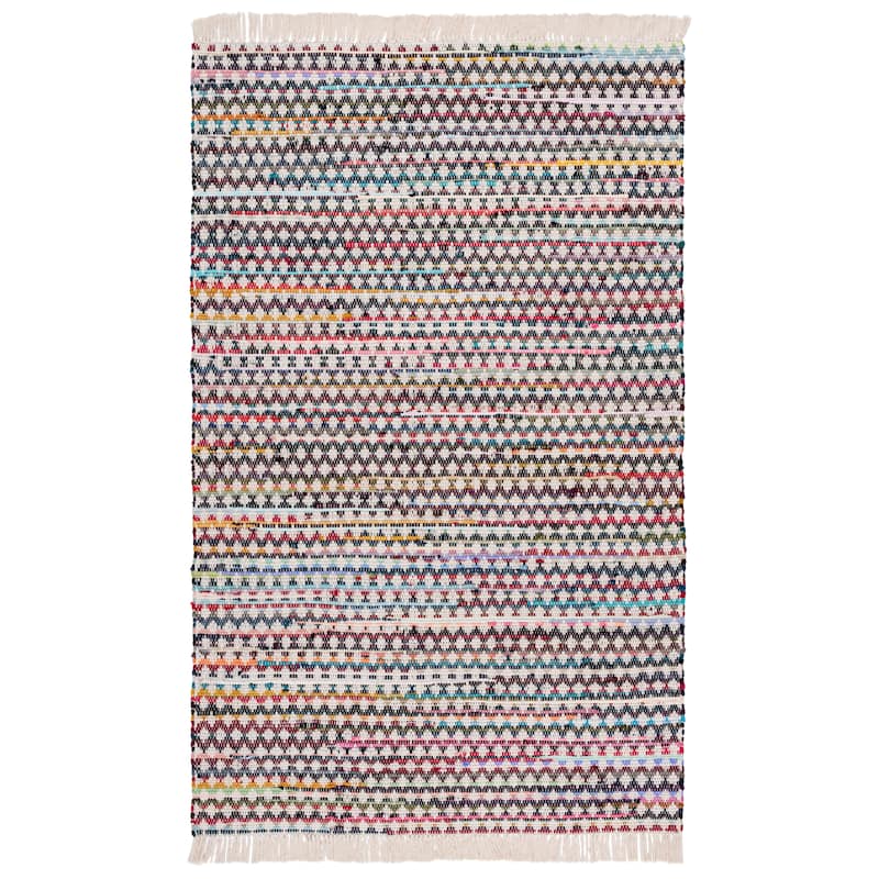 SAFAVIEH Handmade Montauk Eutimia Cotton Rug - 6' x 9' - Red/Blue