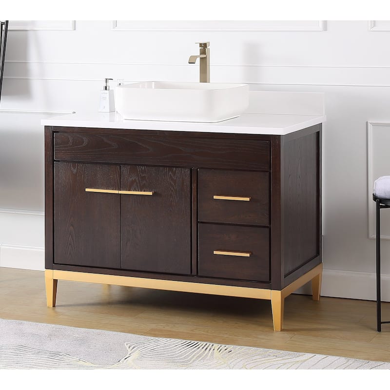42" Tennant Brand Modern Style Beatrice Vessel Sink Bathroom Vanity