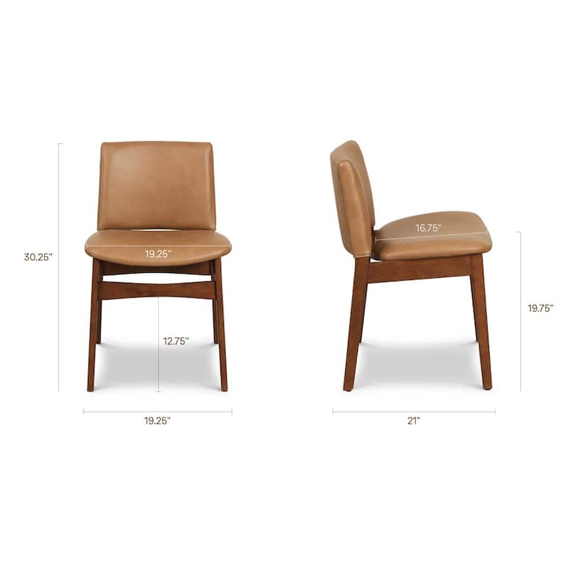 Oliva Full-Grain Italian Leather Dining Chair