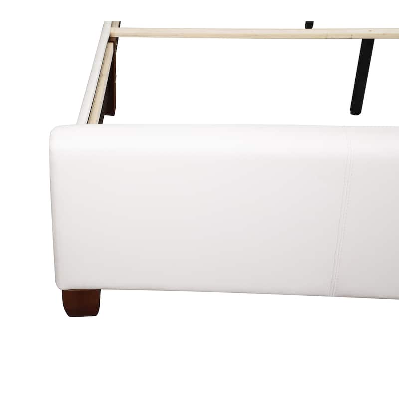 Full Size PU Platform Bed Frame with Durable Construction