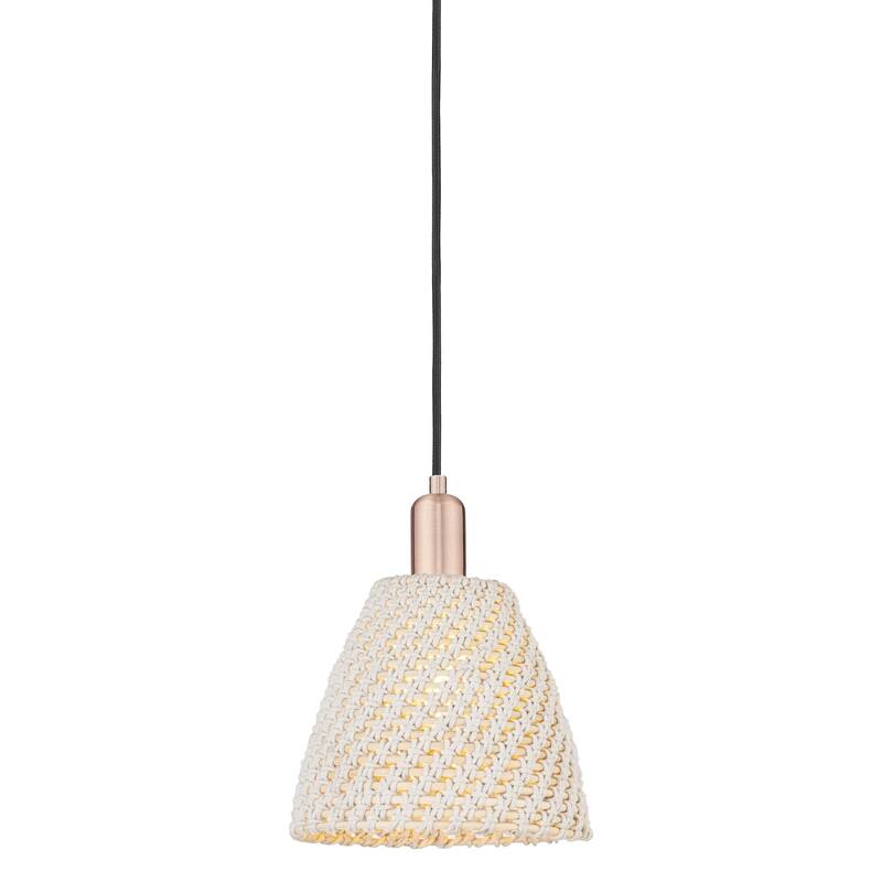 Innovations Lighting 716-1P-12-9 Natural Ballston Dome Pendant Natural - Antique Copper / Natural