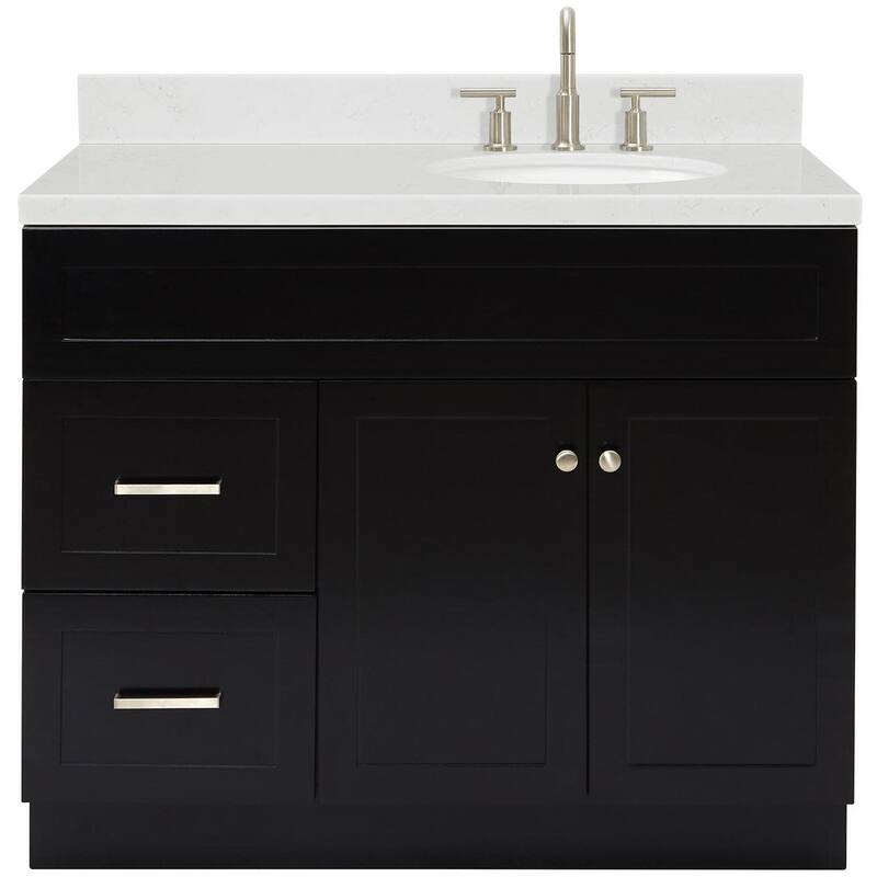 Ariel F042SRCQOVO Hamlet 42" Free Standing Single Basin Vanity Set - Black