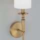 preview thumbnail 2 of 5, Abbie 1-light 5-inch Wall Sconce w/ White Fabric Shade