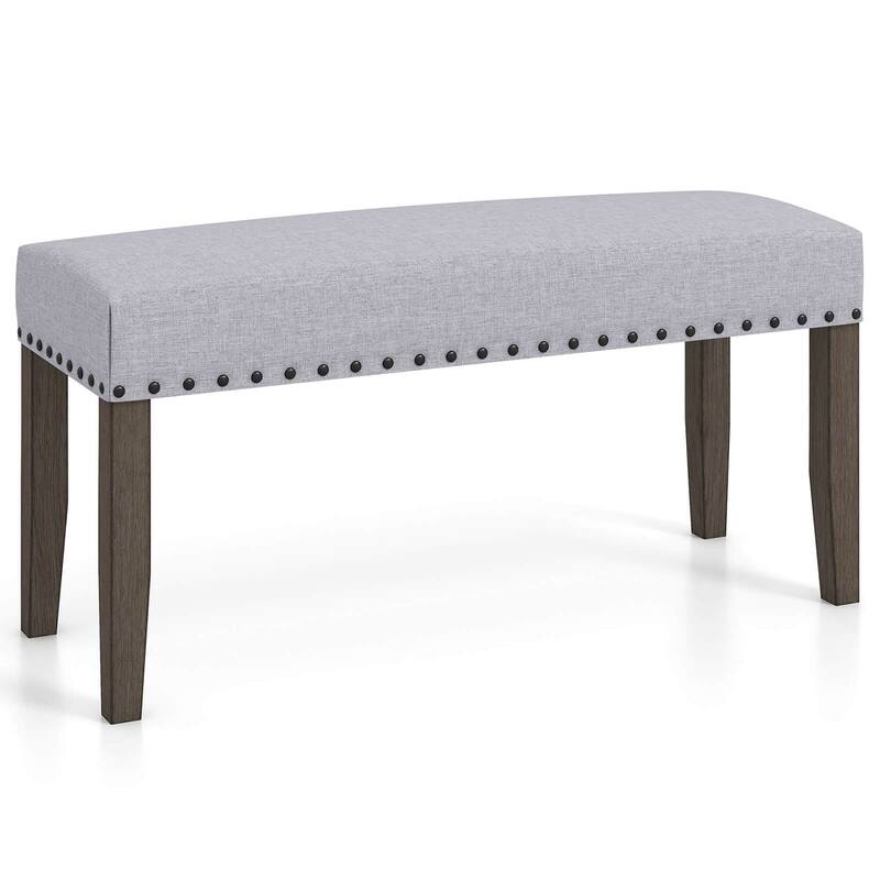 Costway 1/2 PCS 42.5" Upholstered Entryway Bench with Nailhead Trim - 1 PCS