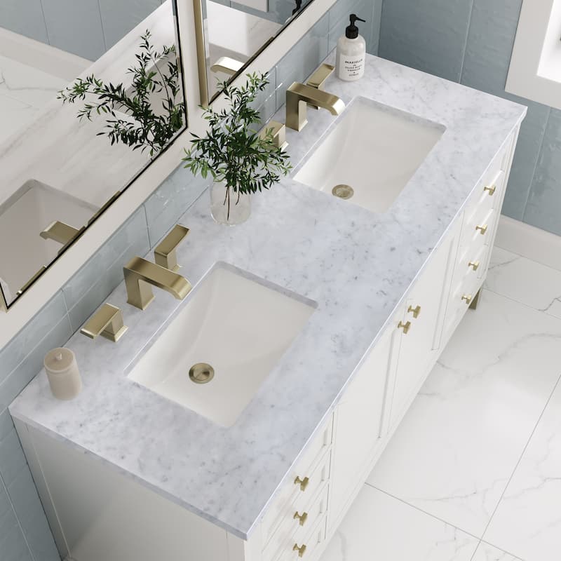 James Martin Vanities 503-V60D-3CAR Chicago 60" Free Standing Double