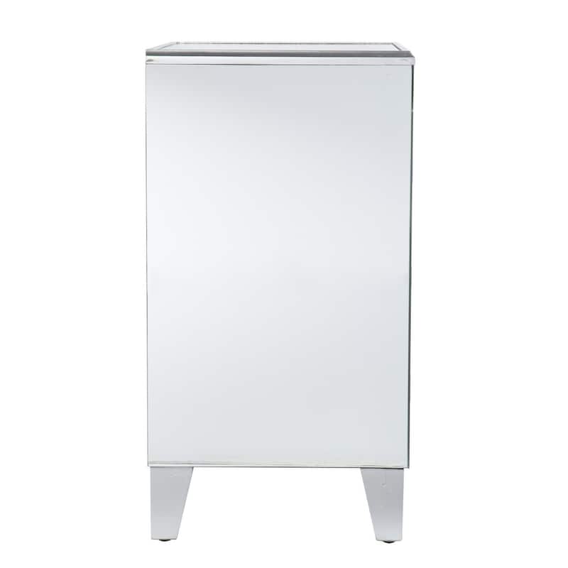 26 Inch Silver End Table with 3 Drawers for Storage and Modern Design - 14.50” x 20.25” x 26.25”