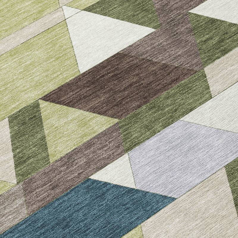 Machine Washable Indoor/ Outdoor Modern DeVaughn Chantille Rug