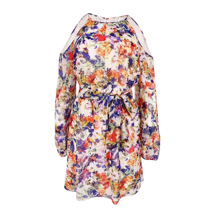 flared floral print dress