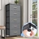preview thumbnail 27 of 86, Contemporary 5-drawer Chest Vertical Storage Tower- Fabric Dresser