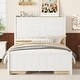 preview thumbnail 10 of 17, Full Size Platform Bed with Drawers and Storage Shelves White