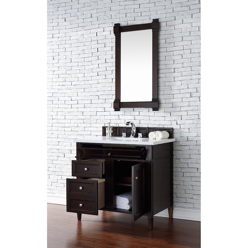 James Martin Vanities 650-V36-3WZ Brittany 36" Single Basin Poplar